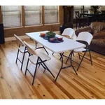 Lifetime Kunststoff Klapptisch, Partytisch f&uuml;r den Garten,wei&szlig;,182 x 76 x 74 cm (B
