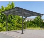 Westmann Metall Carport "Helsinki" mit Flachdach aus Doppelstegplatten, 503 x 305 x