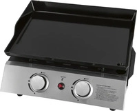 Justus 132704, Justus Tischgrill BBQ-Plancha Gasgrill "Grilleau 2", silber, 2...