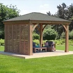 Westmann Seitenwand f&uuml;r Holzpavillon Devon 12x12 und 12x14,natur,