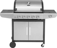 Justus 131404, Justus Gasgrill "Ares Pro", silber, 5+1 Brenner