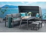 Mandalika Garden Dining-Ecklounge "Sheffield" 3in1, inkl. flexibel montierbares