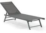 Leco Aluminium Sonnenliege "Elina" mit klappbaren F&uuml;&szlig;en,anthrazit,