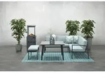 Garden Impressions Dining-Ecklounge "Petone" inkl. Ecksofa, Bank und Tisch,grau /