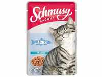 Schmusy Ragout mit Lachs in Sauce 22 x 100g getreidefreies Katzenfutter
