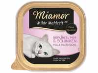Miamor Schale Milde Mahlzeit Geflügel & Schinken 16 x 100g Katzennassfutter