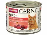 Animonda Carny Senior Rind & Putenherzen 6 x 200g Katzenfutter ohne Soja