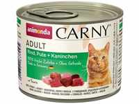 Animonda Carny Adult Rind & Pute & Kaninchen 6 x 200g Katzenfutter ohne Soja