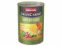 Animonda GranCarno Adult Superfood Huhn & Spinat 6 x 400g getreidefreies Hundefutter