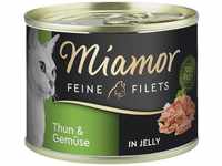 Miamor Feine Filets Thunfisch und Gemüse 12 x 185g Dose Katzenfutter Finnern