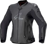 Alpinestars Stella Gp Plus V4, Leder-/Textiljacke Damen - Schwarz/Schwarz - 44