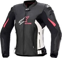 Alpinestars Stella Gp Plus V4, Leder-/Textiljacke Damen - Schwarz/Wei&szlig;/Pink - 44
