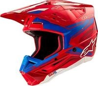 Alpinestars S-M5 Action 2, Motocrosshelm - Rot/Blau/Wei&szlig; - M
