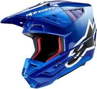 Alpinestars S-M5 Corp, Motocrosshelm - Blau/Wei&szlig;/Schwarz - M