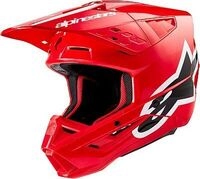 Alpinestars S-M5 Corp, Motocrosshelm - Rot/Wei&szlig;/Schwarz - M