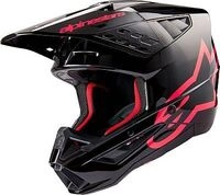Alpinestars S-M5 Corp, Motocrosshelm - Schwarz/Pink - M