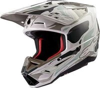Alpinestars S-M5 Mineral, Motocrosshelm - Matt Hellgrau/Schwarz/Hellgr&uuml;n - M