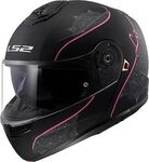 LS2 FF908 Strobe II Lux, Klapphelm - Matt Schwarz/Pink - XS