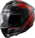 LS2 FF808 Stream II Fury, Integralhelm - Schwarz/Dunkelgrau/Rot - XS
