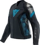 Dainese Avro 5, Lederjacke Damen - Schwarz/T&uuml;rkis/Dunkelgrau - 40