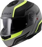 LS2 FF908 Strobe II Monza, Klapphelm - Matt Schwarz/Grau/Neon-Gelb - XS