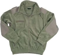 Mil-Tec K&auml;lteschutz Fleece, Textiljacke - Oliv - L