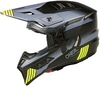 ONeal EX-SRS Hitch, Motocrosshelm - Matt Schwarz/Grau/Neon-Gelb - XS