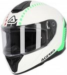 Acerbis Krapon, Integralhelm - Wei&szlig;/Schwarz/Neon-Gr&uuml;n - XS