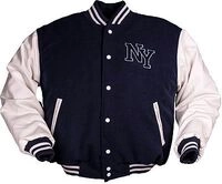 Mil-Tec NY Baseball, Textiljacke - Dunkelblau/Wei&szlig; - S
