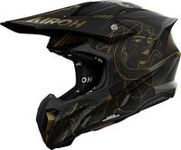 Airoh Twist 3 Titan, Motocrosshelm - Matt Schwarz/Dunkelgrau/Gold - XS