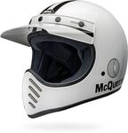 Bell Moto-3 Steve McQueen, Motocrosshelm - Wei&szlig;/Schwarz - S