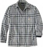 Carhartt Flannel-Sherpa, Hemd/Jacke - Grau/Dunkelgrau (Aph) - XL