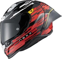 Nexx 28913-M-344, Nexx X.R3R Glitch Racer, Integralhelm - Schwarz/Rot/Wei&szlig; - M