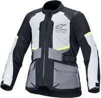 Alpinestars Andes Air, Textiljacke Drystar - Hellgrau/Dunkelgrau/Schwarz/Neon-Gelb -