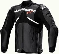 Alpinestars Atem V5, Lederjacke - Schwarz/Wei&szlig; - 52