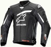 Alpinestars GP Plus R V4 Rideknit, Lederjacke perforiert - Schwarz/Wei&szlig; - 48