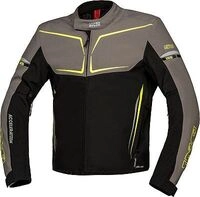 IXS TS-Pro ST-Plus, Textiljacke wasserdicht - Schwarz/Grau/Neon-Gelb - XXL