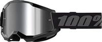 100 Percent Strata 2 Black, Crossbrille verspiegelt Kinder - Schwarz/Grau