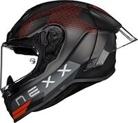 Nexx X.R3R Pro FIM Evo Carbon, Integralhelm - Matt Schwarz/Grau/Rot - L