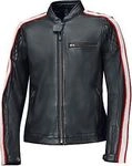 Held Brixham, Lederjacke - Schwarz/Rot - 48