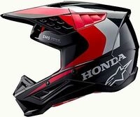 Alpinestars S-M5 Honda, Motocrosshelm - Schwarz/Rot/Wei&szlig; - XS