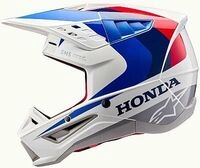 Alpinestars S-M5 Honda, Motocrosshelm - Wei&szlig;/Blau/Rot - S