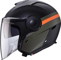 Caberg CA20055038-XL, Caberg Soho Zephir, Jethelm - Matt Schwarz/Dunkelgr&uuml;n/Orange -