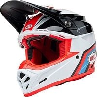 Bell Moto-9S Flex Merchant, Motocrosshelm - Wei&szlig;/Schwarz/Rot - S