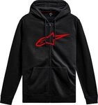 Alpinestars Ageless Zip V3, Kapuzenjacke - Schwarz/Rot - S