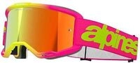 Alpinestars Vision 5 Wordmark, Crossbrille verspiegelt - Neon Pink/Gelb