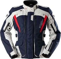 Furygan Apalaches Evo, Textiljacke wasserdicht Damen - Dunkelblau/Hellgrau/Rot - S