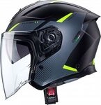 Caberg Flyon II Boss, Jethelm - Matt Schwarz/Grau/Neon-Gelb - XS