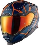 Nexx X.WST3 B-Side, Integralhelm - Dunkelblau/Orange - XS