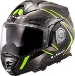 LS2 FF901 Advant X Carbon Future II, Modularhelm - Schwarz/Grau/Neon-Gelb - XS